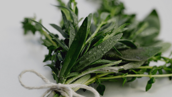 Silver herbal bouquet